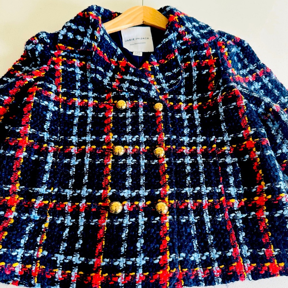 Jamie and Jack Tweed Girls Peacoat